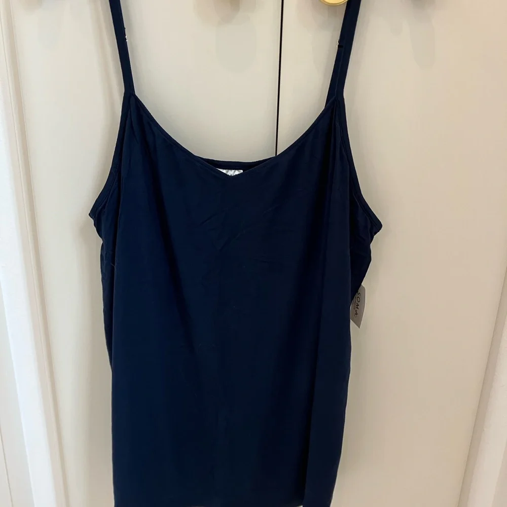NWT’s Soma Navy Blue PJ Tank Top - Picture 2 of 4